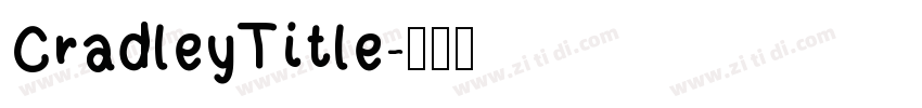 Cradley Title字体转换